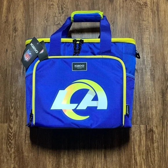 Los Angeles Rams NFL 28 Can Tailgate Tote cooler Insulated Bag NWT